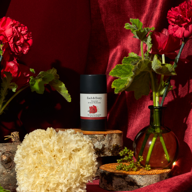 Geranium & Snow Mushroom